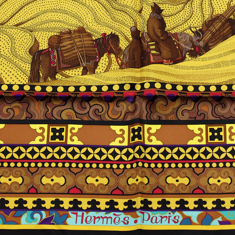 Hermes Scarf "La Femme Aux Semelles de Vent" by Aline Honoré 90cm Silk