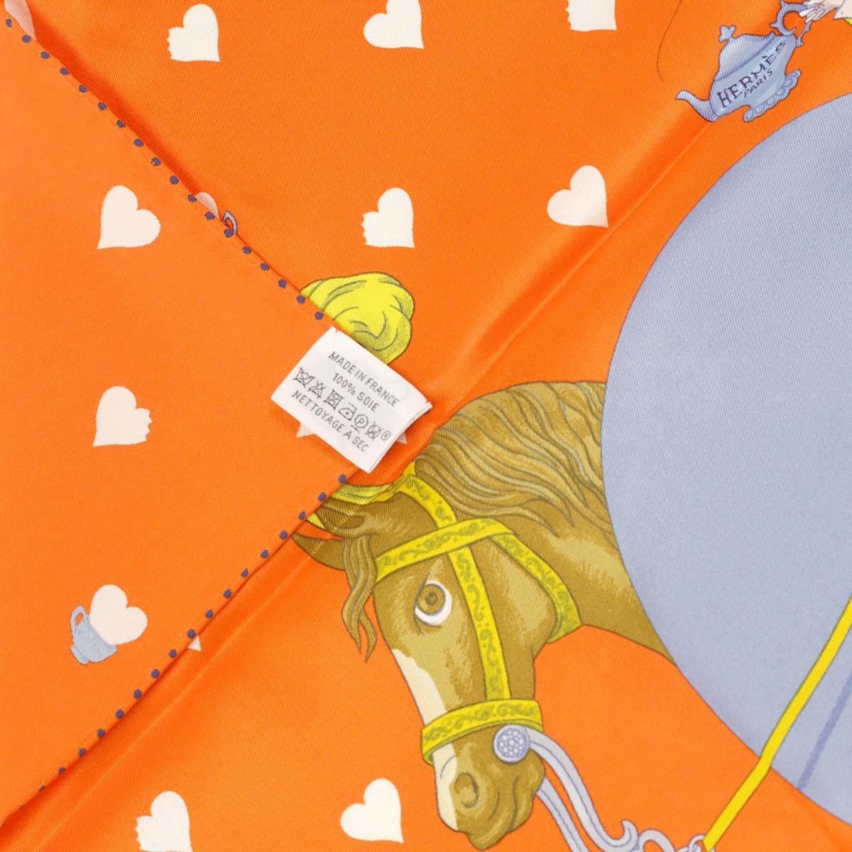 Hermes Scarf "Tea Time" by Jonathan Burton 70cm Silk