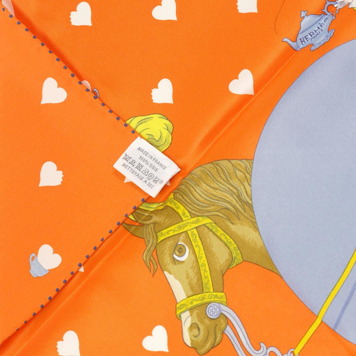 Hermes Scarf "Tea Time" by Jonathan Burton 70cm Silk