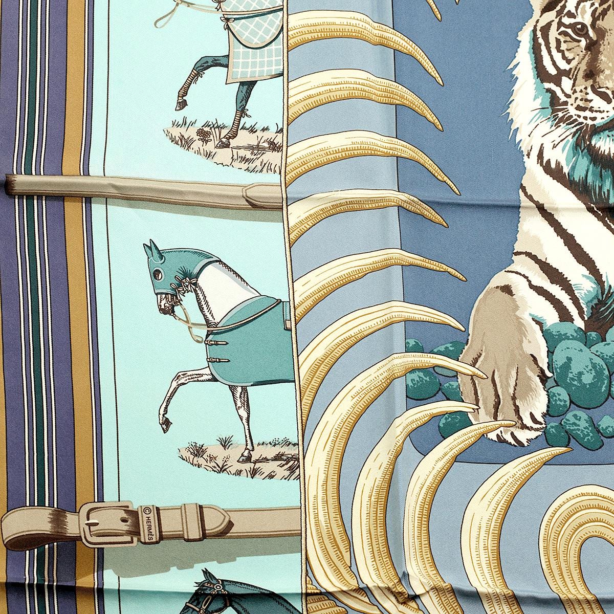 Hermes Scarf "Carre en Carres" by Bali Barret 90cm Silk | Carre Foulard