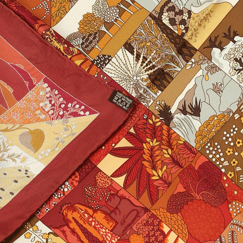 Hermes Scarf "Tout en Quilt" by Caty Latham 90cm Silk | Carre Foulard