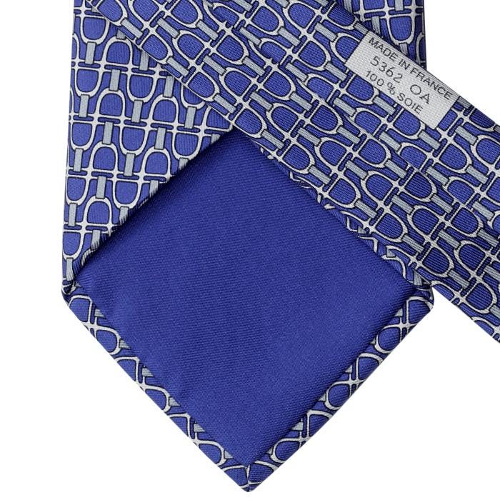 Hermes Men's Silk Tie Geometric Pattern 5362