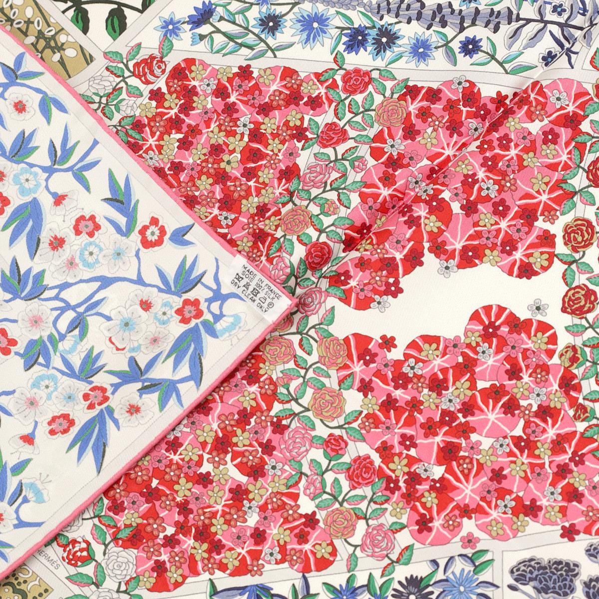 Hermes Scarf "Fleurs de Giverny" by Christine Henry 90cm Silk