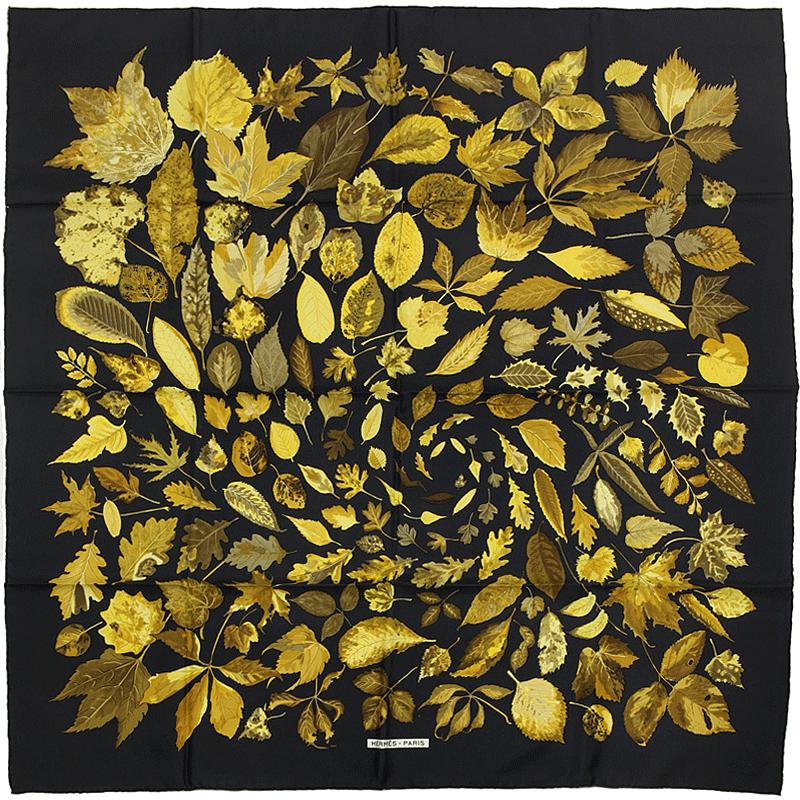 Hermes Scarf "Tourbillon" by Christiane Vauzelles 90cm Silk