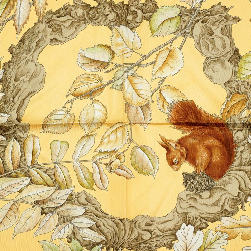 Hermes Scarf "Casse Noisette" by Antoine De Jacquelot Vintage 90cm Silk