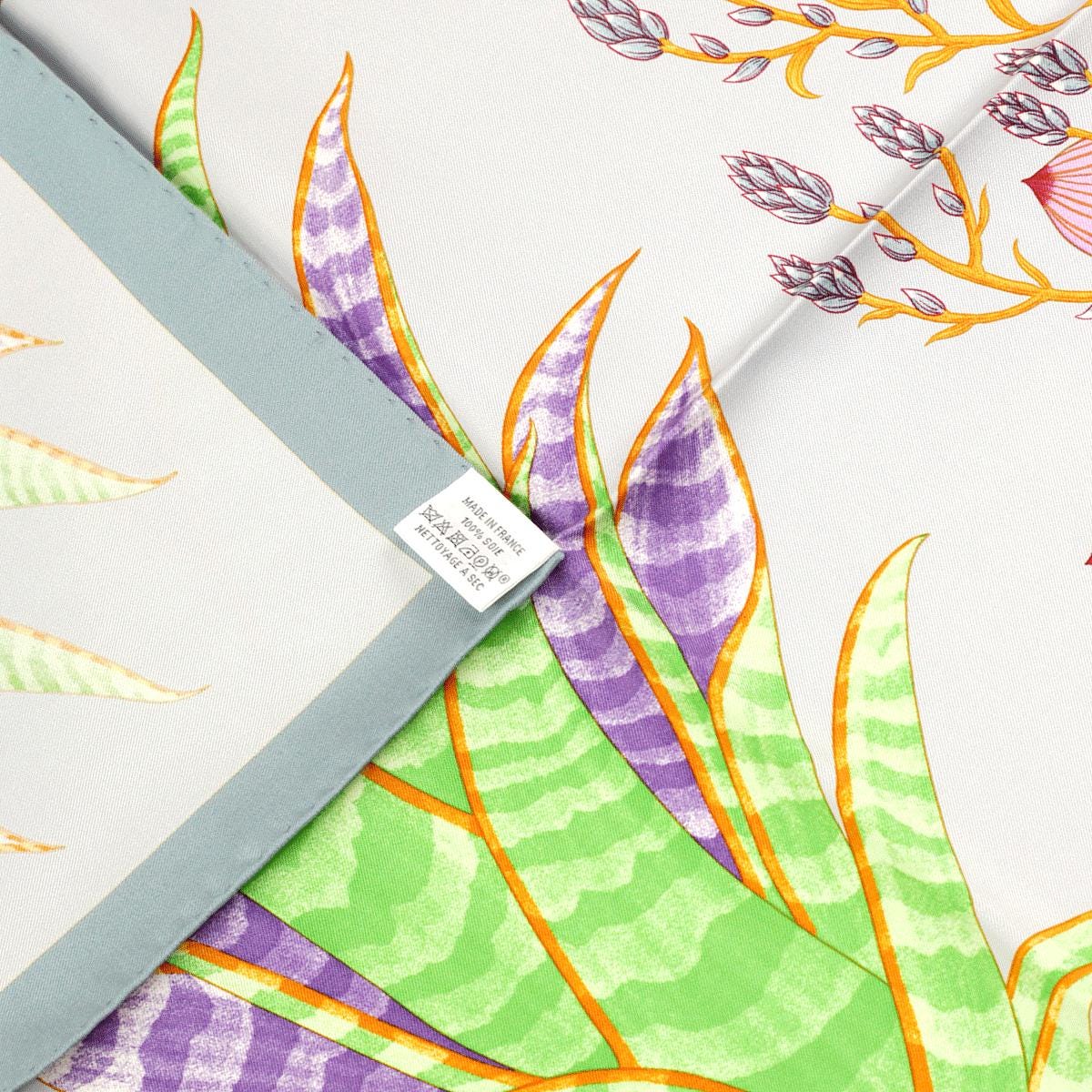 Hermes Scarf "Index Bromeliaceae" by Katie Scott 90cm Silk