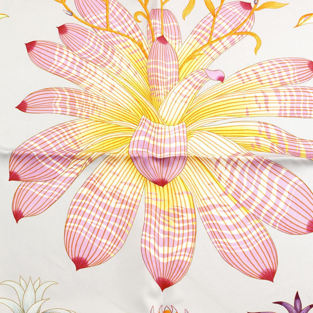 Hermes Scarf "Index Bromeliaceae" by Katie Scott 90cm Silk