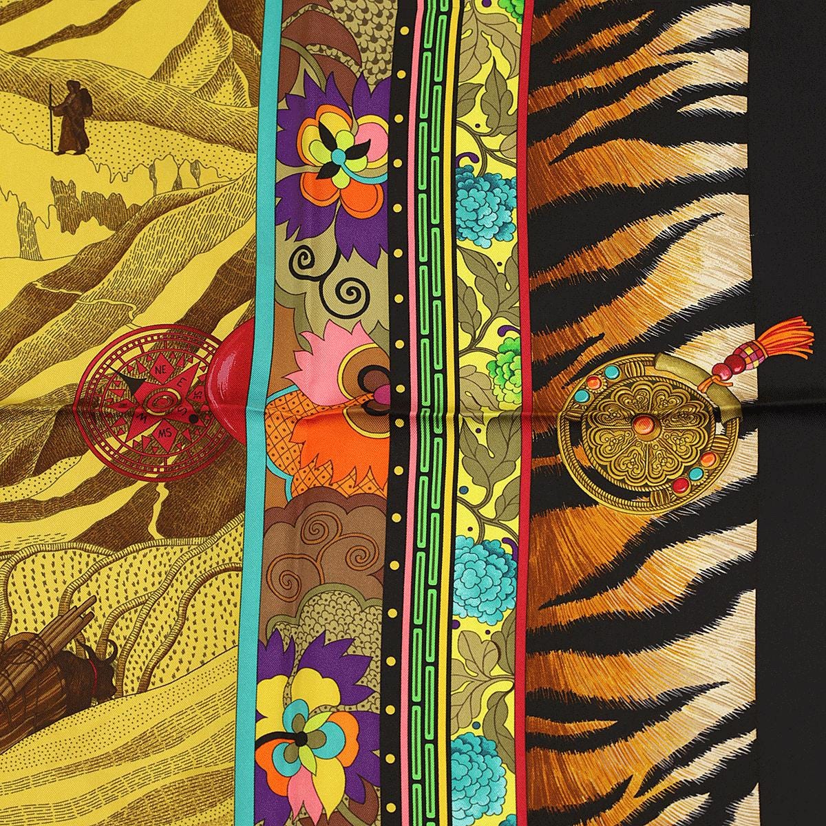 Hermes Scarf "La Femme Aux Semelles de Vent" by Aline Honoré 90cm Silk