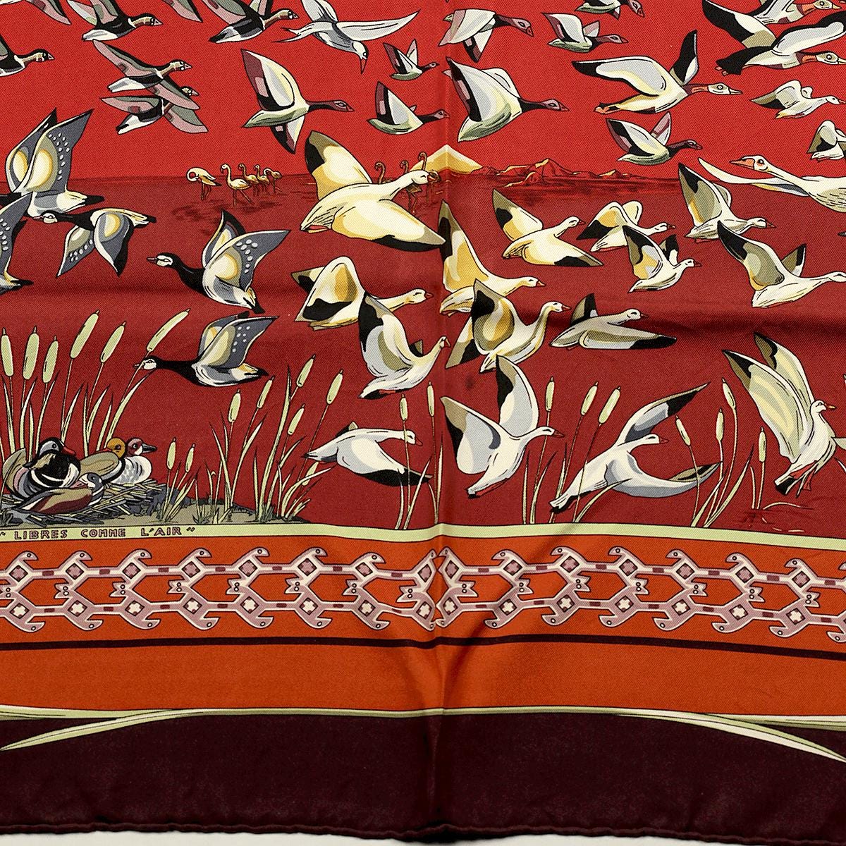 Hermes Scarf "Libres Comme l'Air" by Annie Faivre 90cm Silk | Carre Foulard