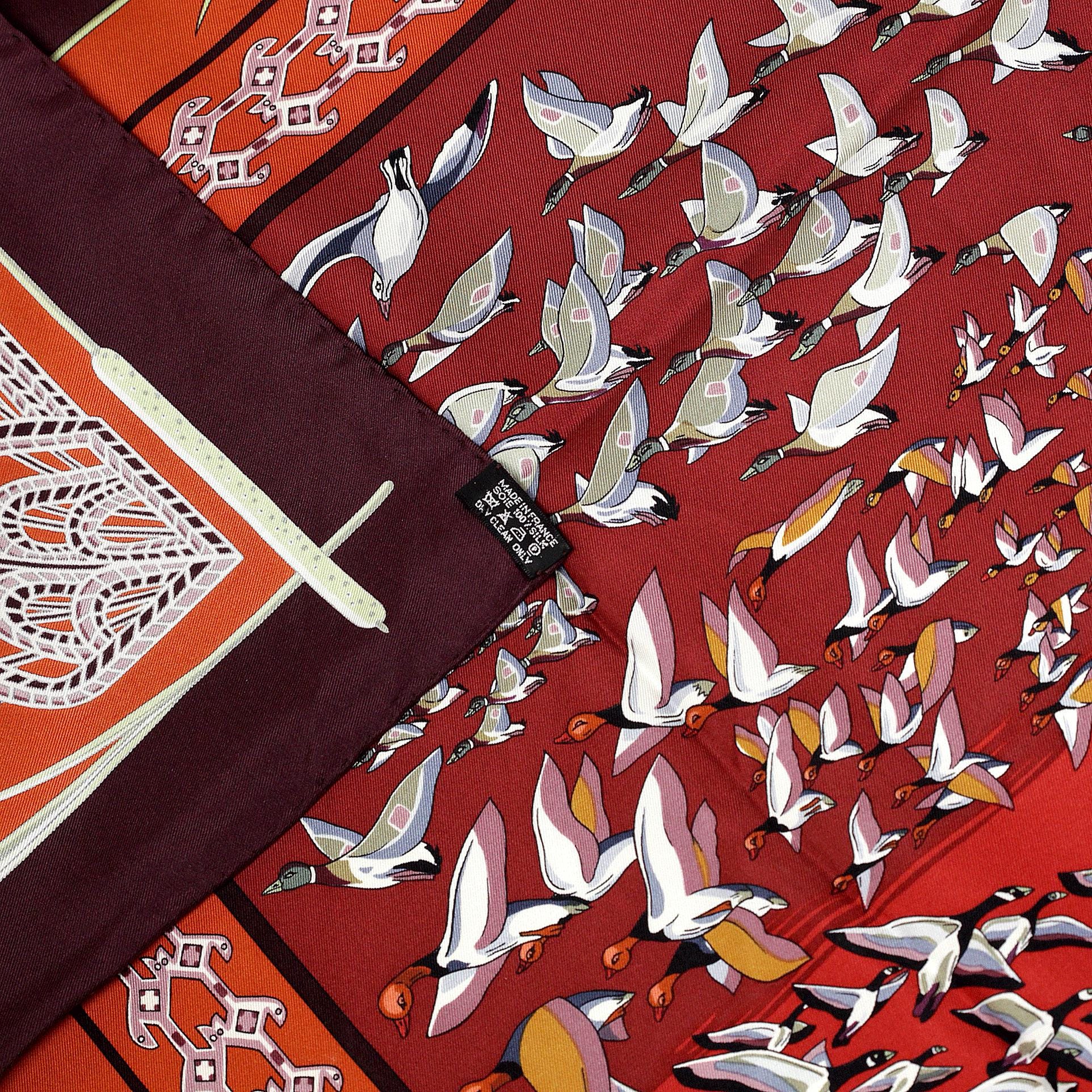 Hermes Scarf "Libres Comme l'Air" by Annie Faivre 90cm Silk | Carre Foulard
