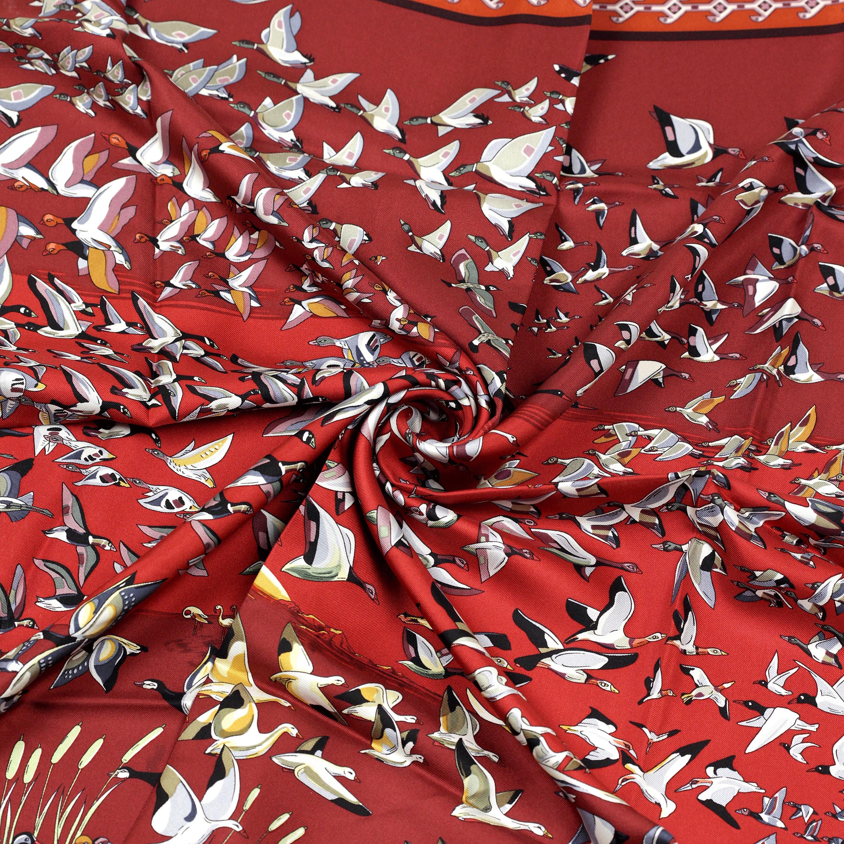 Hermes Scarf "Libres Comme l'Air" by Annie Faivre 90cm Silk | Carre Foulard