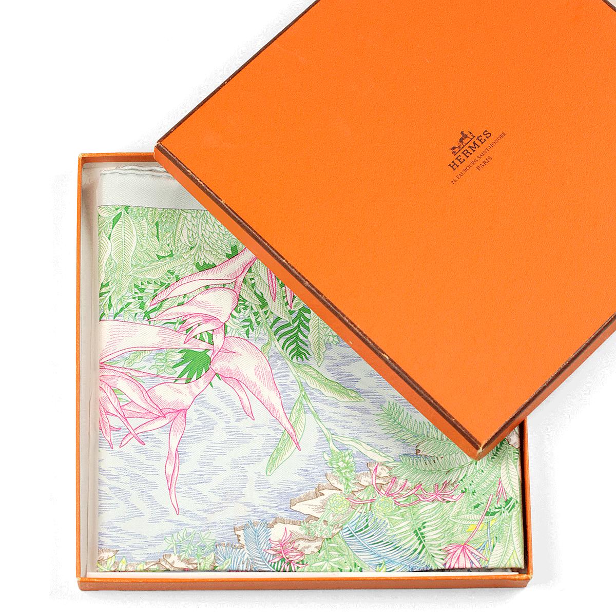 Hermes Scarf "Faubourg Tropical" by Théo de Gueltzl and Octave Marsal 90cm Silk | Carre Foulard