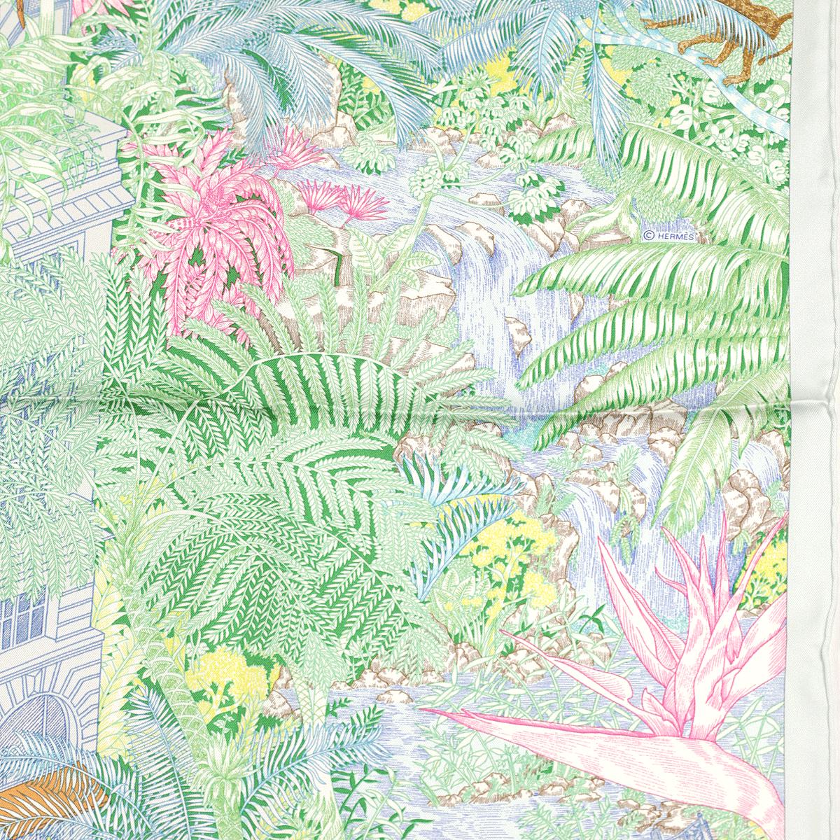 Hermes Scarf "Faubourg Tropical" by Théo de Gueltzl and Octave Marsal 90cm Silk | Carre Foulard