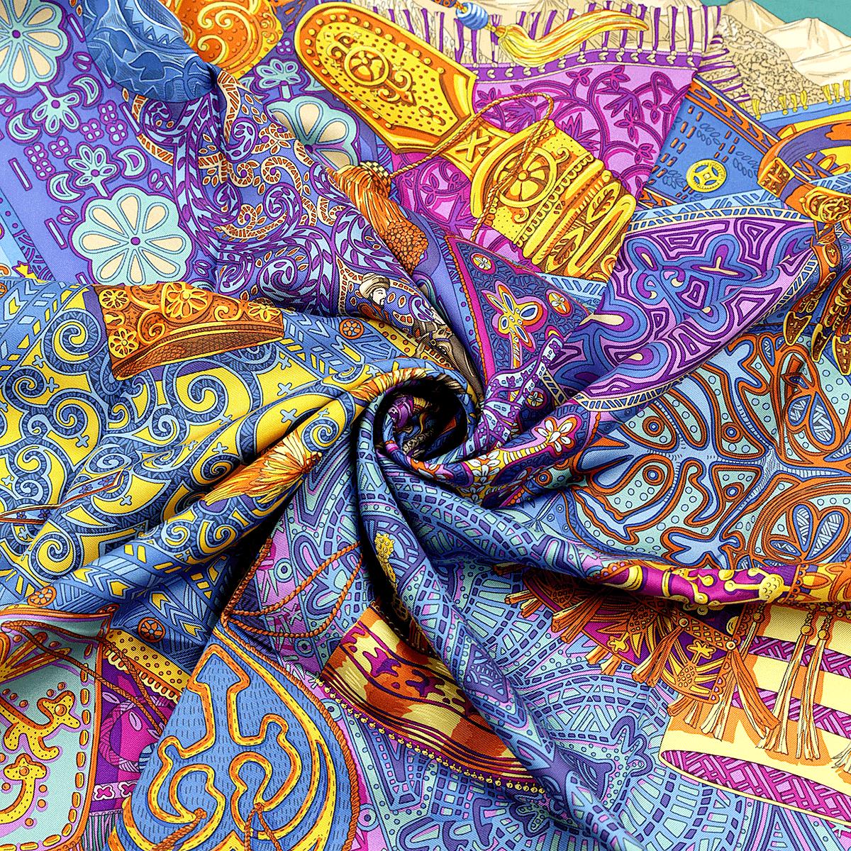 Hermes Scarf "Cavaliers du Caucase" by Annie Faivre 90cm Silk | Carre Foulard