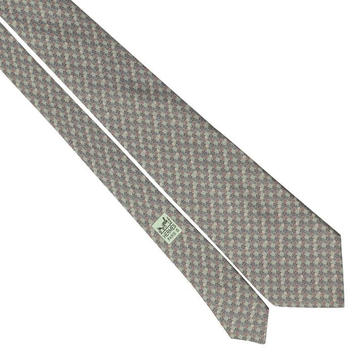 Hermes Men's Silk Tie Floral Pattern 5545 | Necktie Cravate