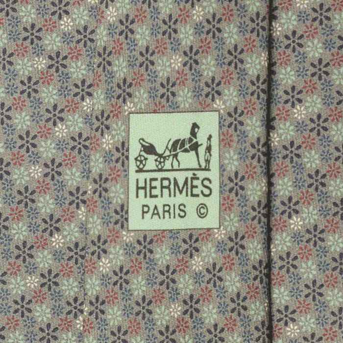 Hermes Men's Silk Tie Floral Pattern 5545 | Necktie Cravate