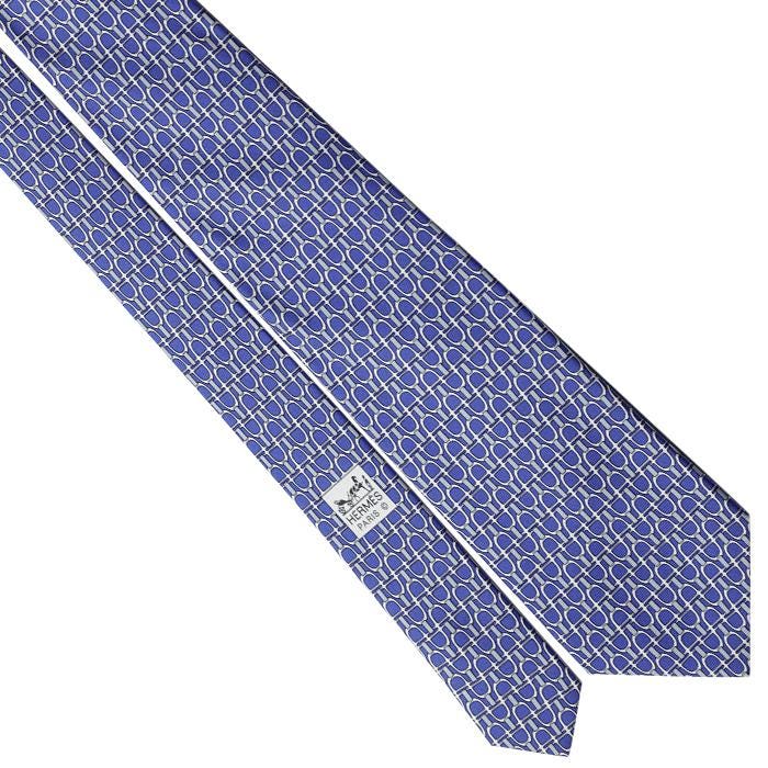Hermes Men's Silk Tie Geometric Pattern 5362