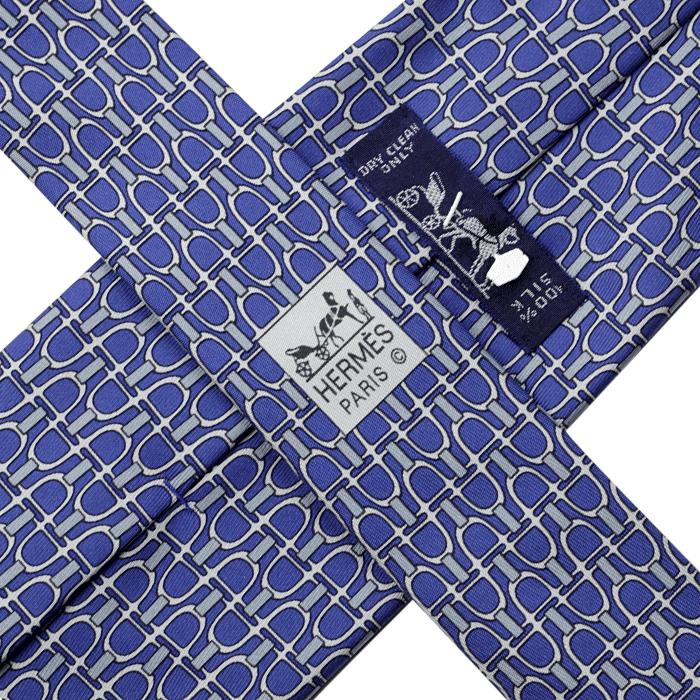 Hermes Men's Silk Tie Geometric Pattern 5362