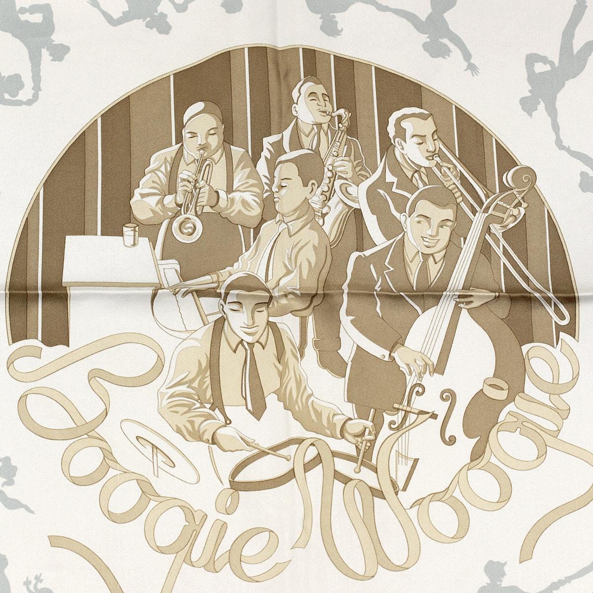 Hermes Scarf "Boogie Woogie" by Sophie Koechlin 90cm Silk