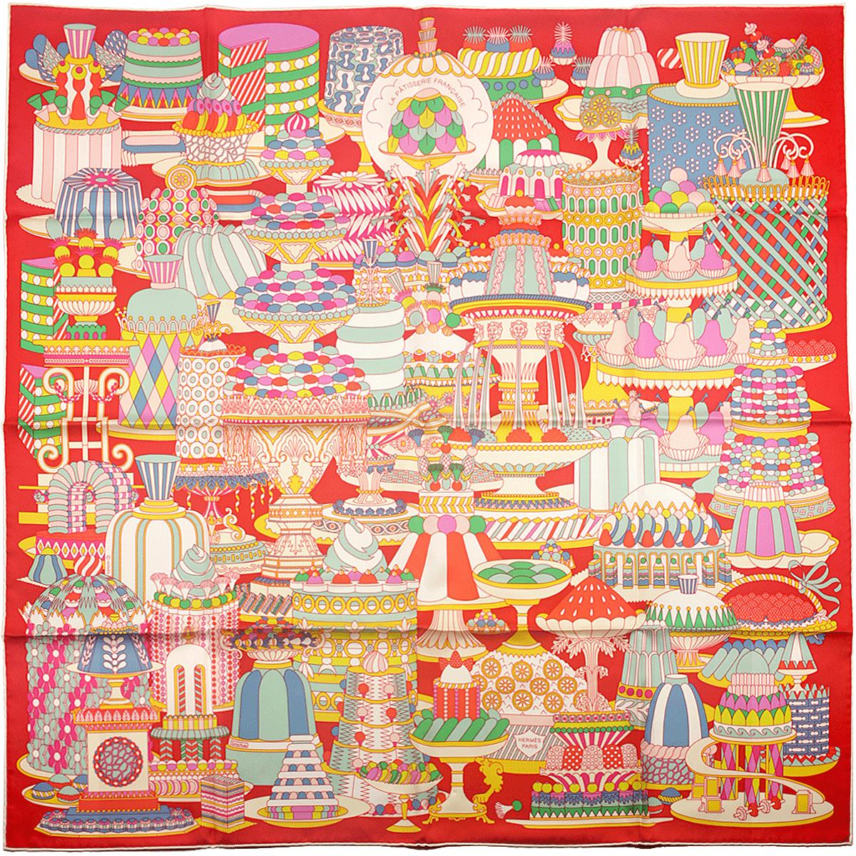 Hermes Scarf "La Patisserie Francaise" by Pierre Marie 90cm Silk | Carre Foulard