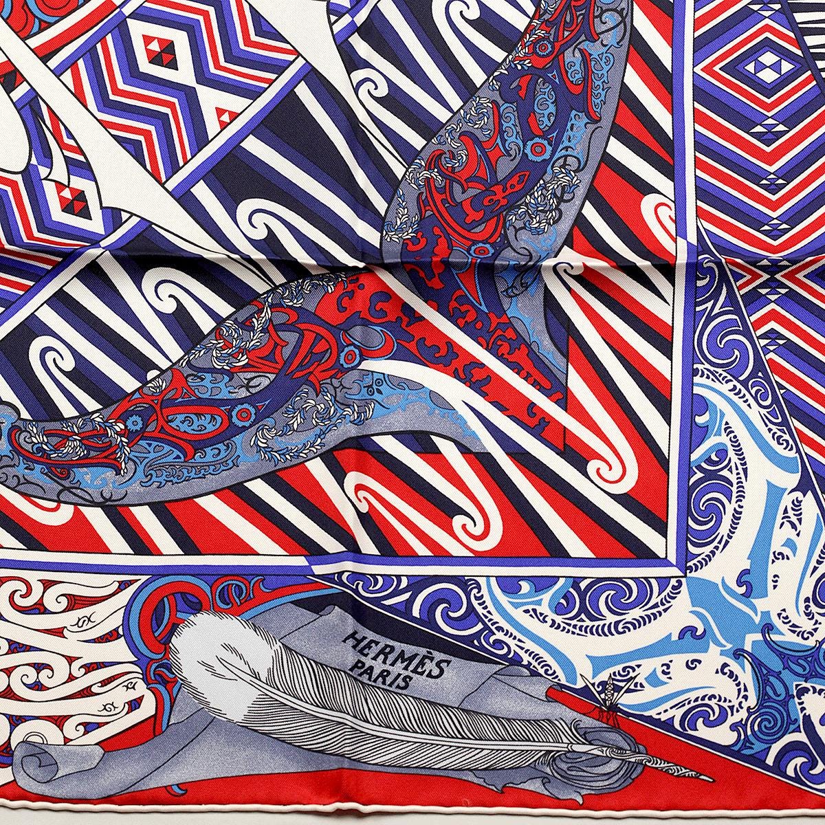 Hermes Scarf "Kawa Ora" by Te Rangitu Netana 90cm Silk