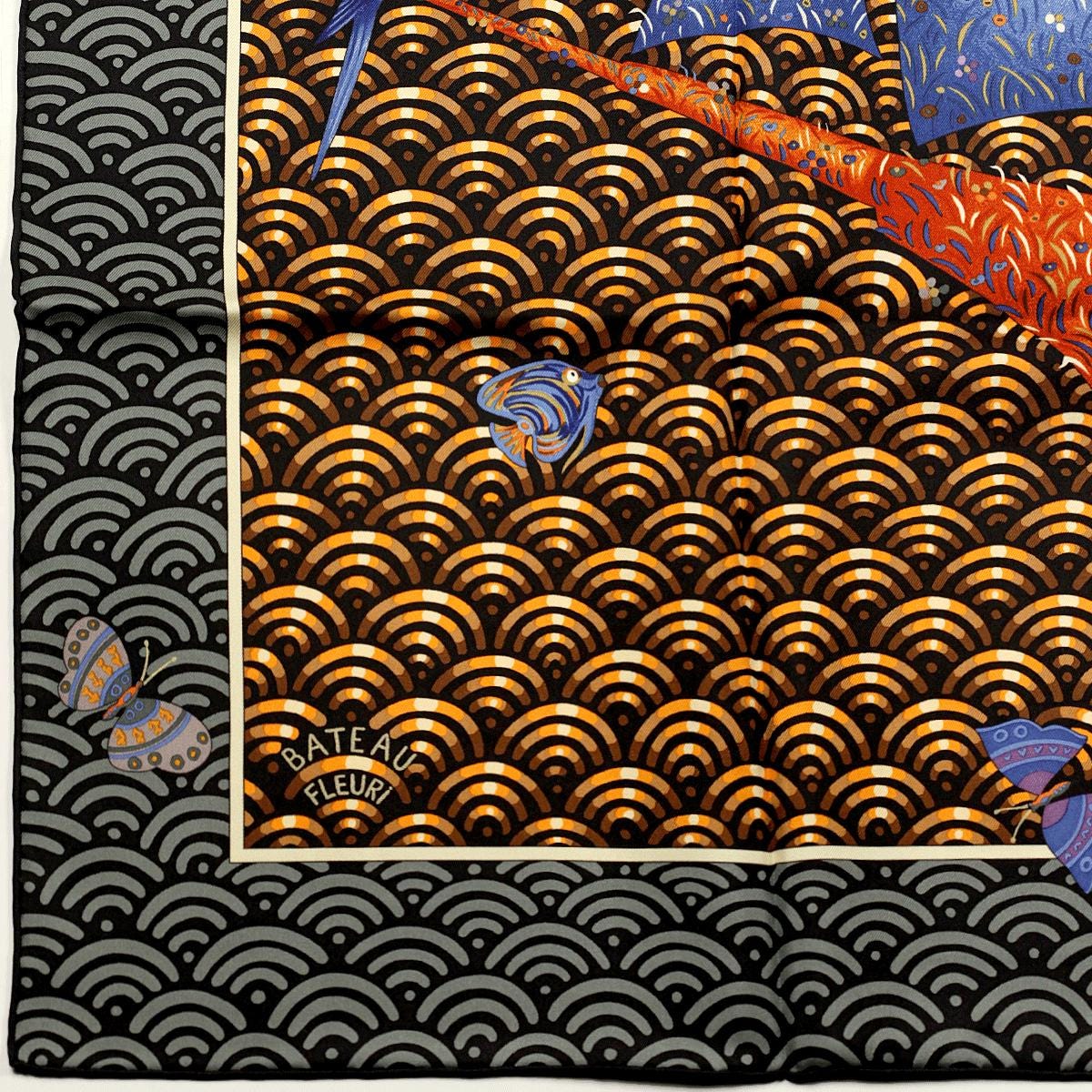 Hermes Scarf "Bateau Fleuri" by Ljubomir Milinkov 90cm Silk | Carre Foulard