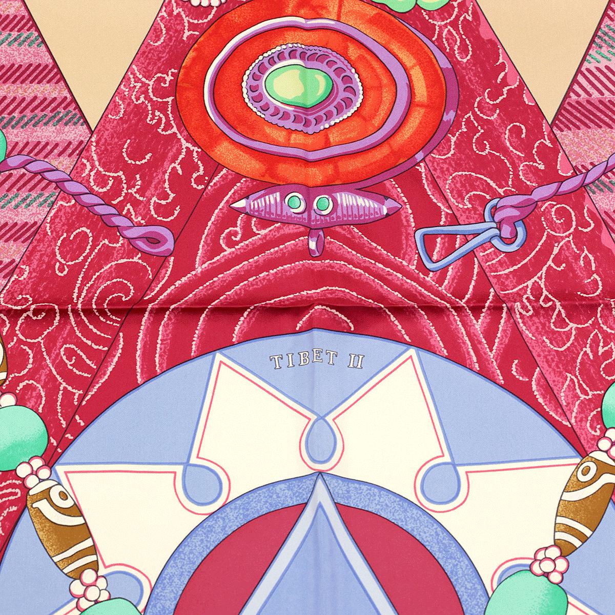 Hermes Scarf "Tibet II" by Caty Latham 90cm Silk