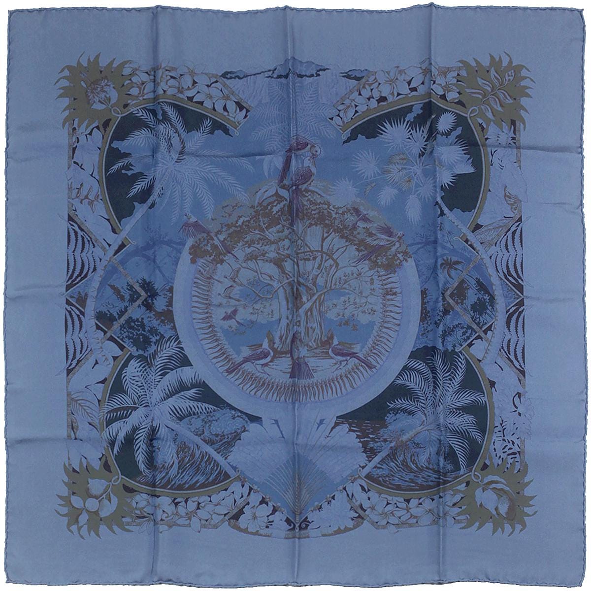 Hermes Scarf "Aloha" by Laurence Bourthoumieux 70cm Dip-Dye Silk | Carre Foulard