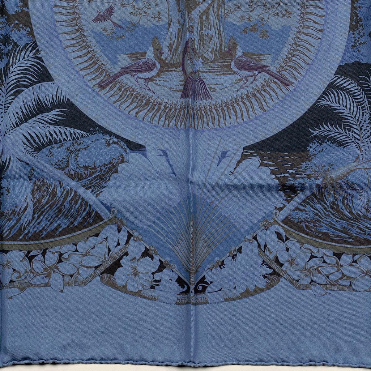 Hermes Scarf "Aloha" by Laurence Bourthoumieux 70cm Dip-Dye Silk | Carre Foulard