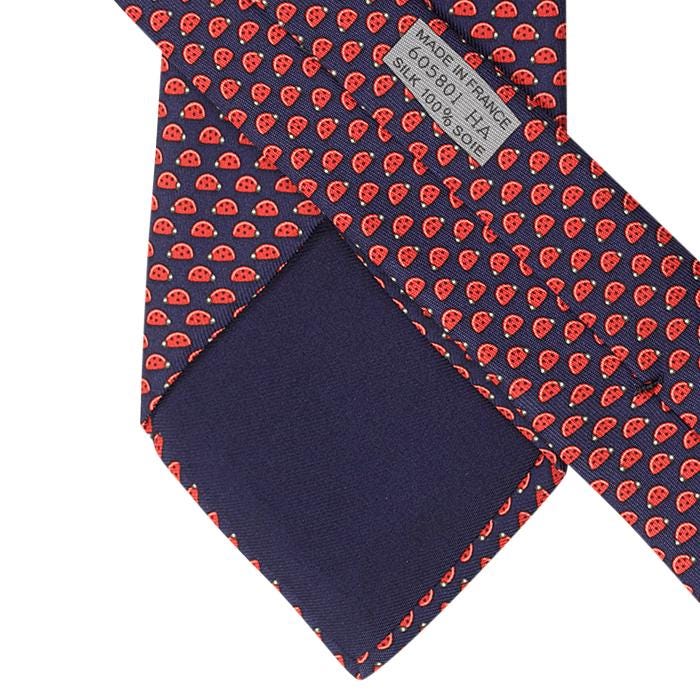 Hermes Men's Silk Tie Whimsical Lady Bugs Pattern 605801 | Necktie Cravate