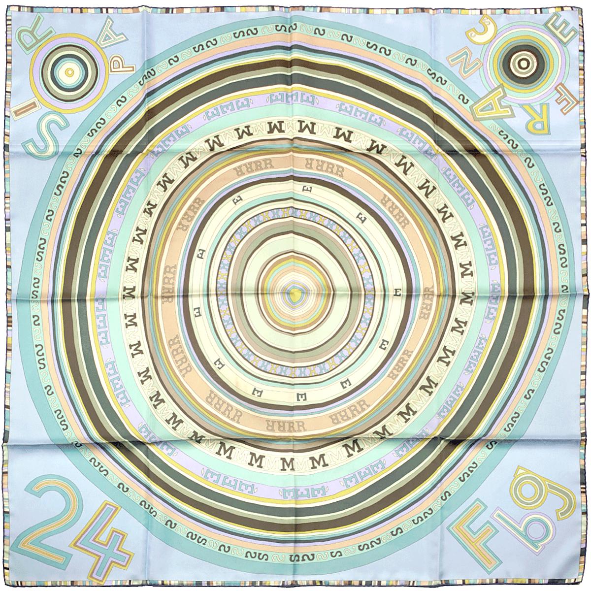 Hermes Scarf "Tohu Bohu" by Claudia Stuhlhofer Mayr 90cm Silk | Carre