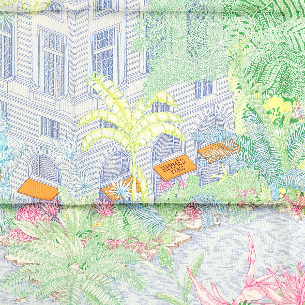 Hermes Scarf "Faubourg Tropical" by Théo de Gueltzl and Octave Marsal 90cm Silk | Carre Foulard