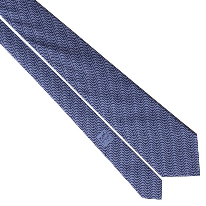 Hermes Men's Silk Tie H Geometric Pattern 5447 | Necktie Cravate