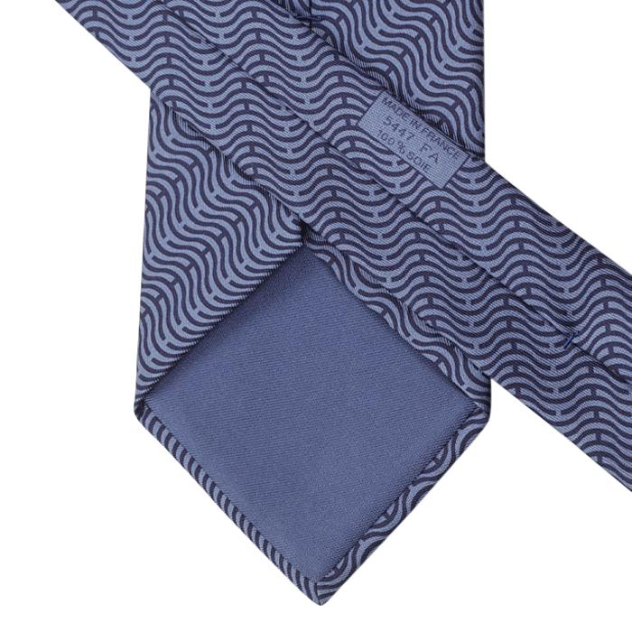 Hermes Men's Silk Tie H Geometric Pattern 5447 | Necktie Cravate