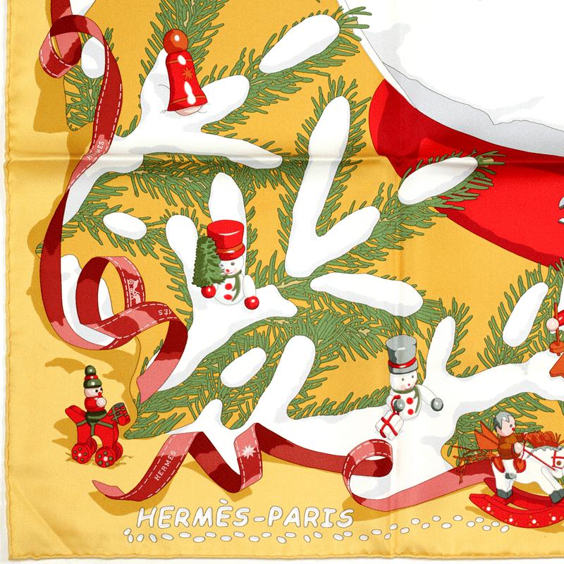Hermes Scarf "Noel au 24 Faubourg" by Dimitri Rybaltchenko 90cm Silk | Carre Foulard
