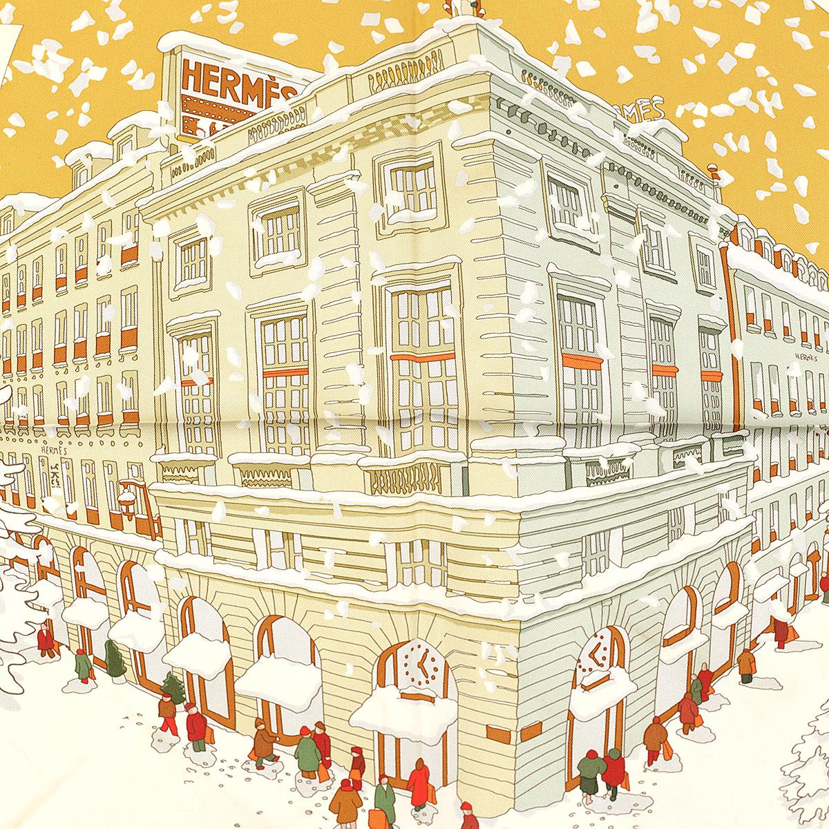 Hermes Scarf "Noel au 24 Faubourg" by Dimitri Rybaltchenko 90cm Silk | Carre Foulard