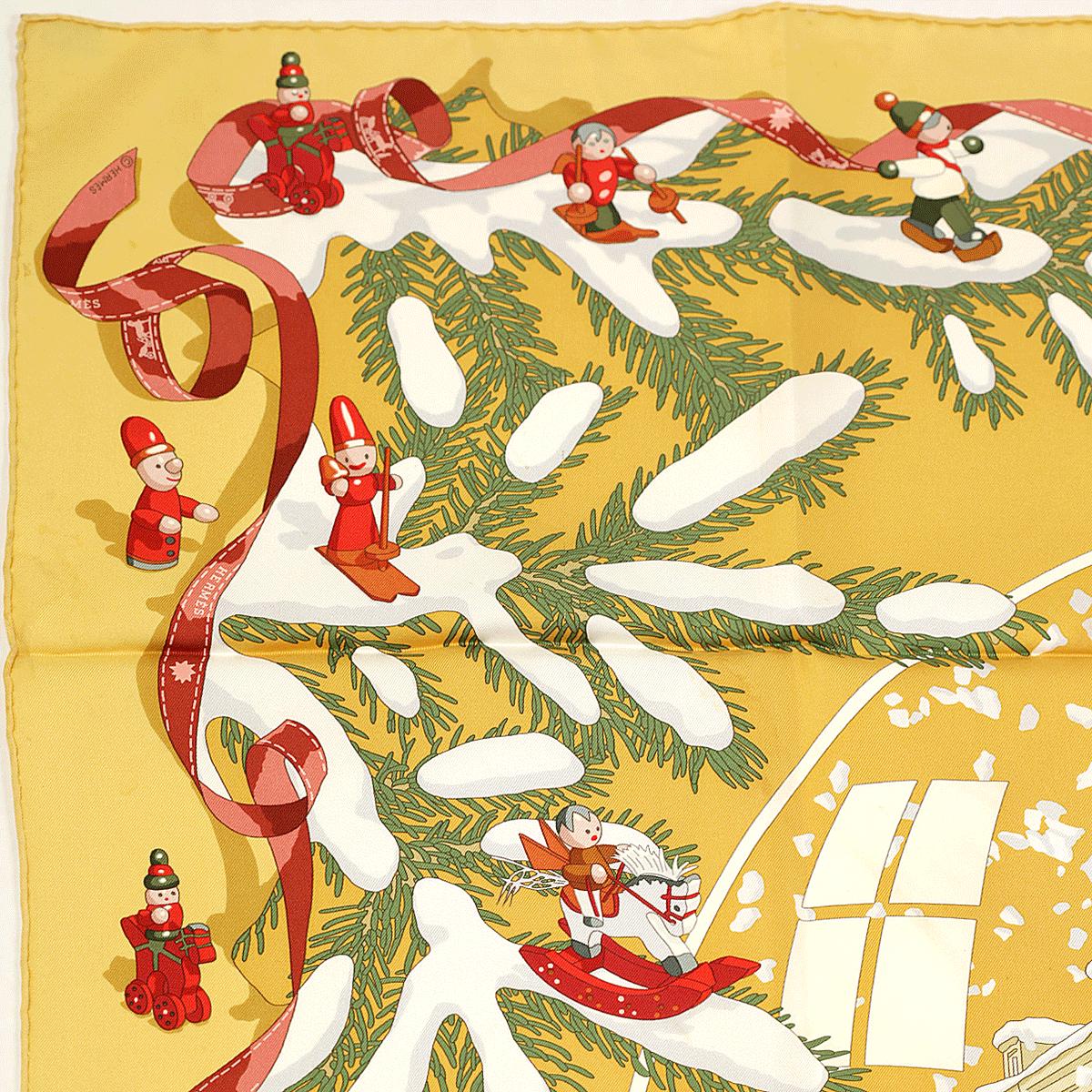 Hermes Scarf "Noel au 24 Faubourg" by Dimitri Rybaltchenko 90cm Silk | Carre Foulard