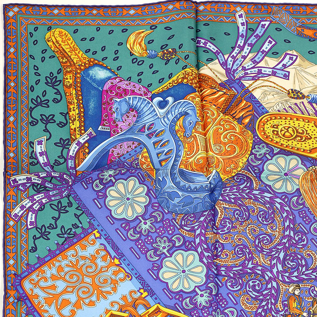 Hermes Scarf "Cavaliers du Caucase" by Annie Faivre 90cm Silk | Carre Foulard