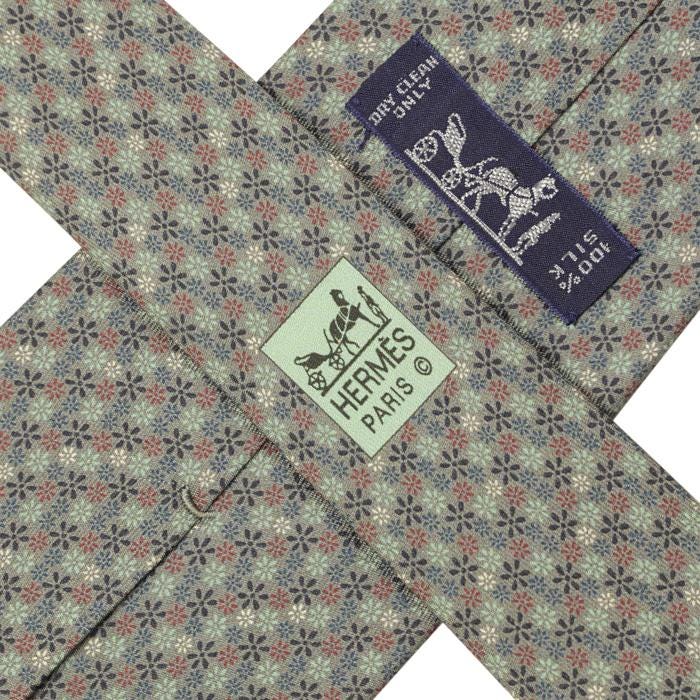 Hermes Men's Silk Tie Floral Pattern 5545 | Necktie Cravate