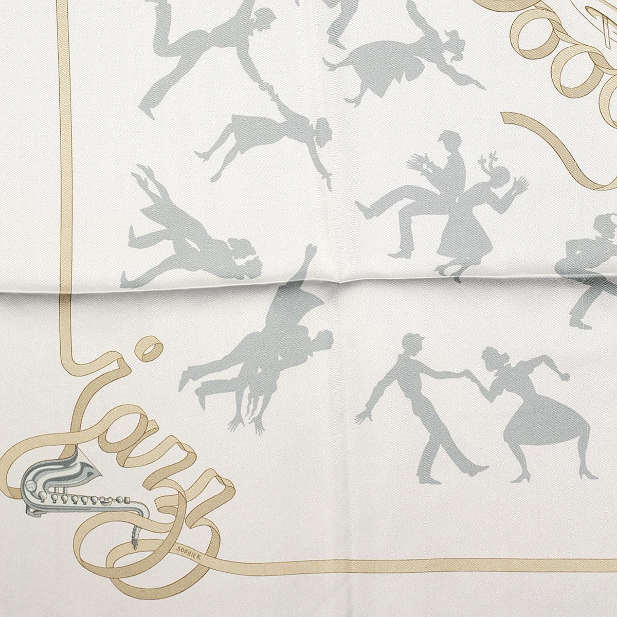 Hermes Scarf "Boogie Woogie" by Sophie Koechlin 90cm Silk