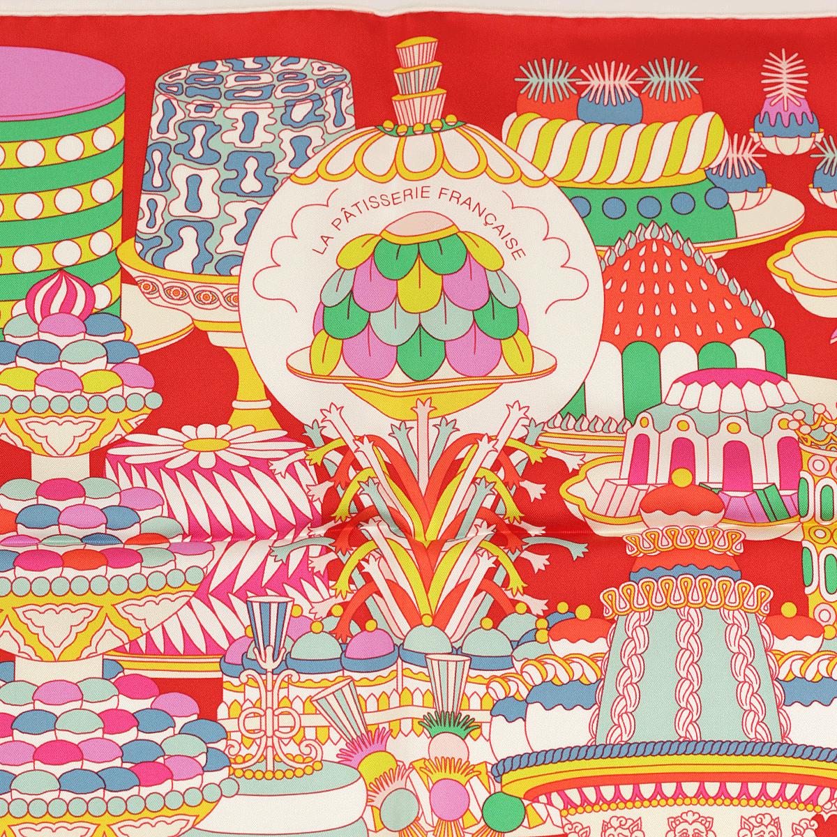 Hermes Scarf "La Patisserie Francaise" by Pierre Marie 90cm Silk | Carre Foulard