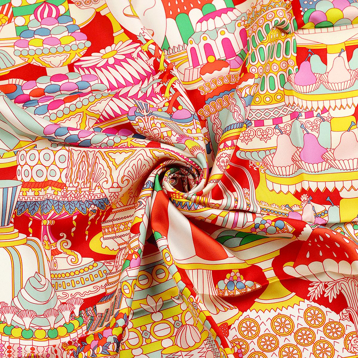 Hermes Scarf "La Patisserie Francaise" by Pierre Marie 90cm Silk | Carre Foulard