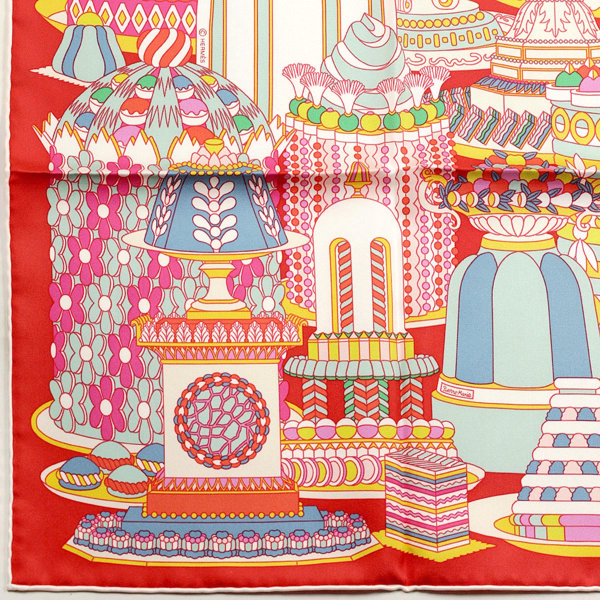 Hermes Scarf "La Patisserie Francaise" by Pierre Marie 90cm Silk | Carre Foulard
