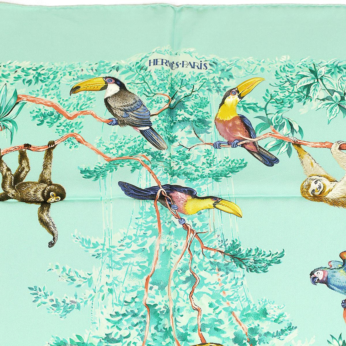 Hermes Scarf "Equateur" by Robert Dallet 90cm Silk | Wash Carre