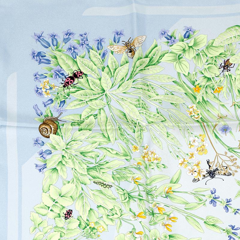 Hermes Scarf "La Prairie" by Antoine De Jacquelot 90cm Silk