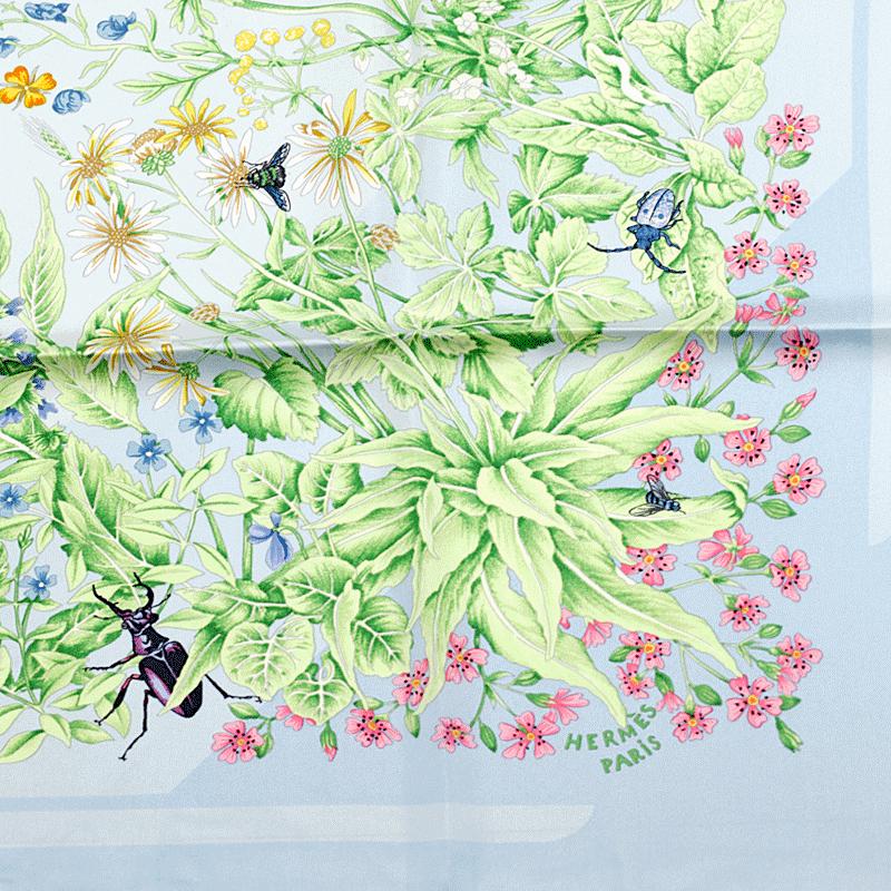 Hermes Scarf "La Prairie" by Antoine De Jacquelot 90cm Silk