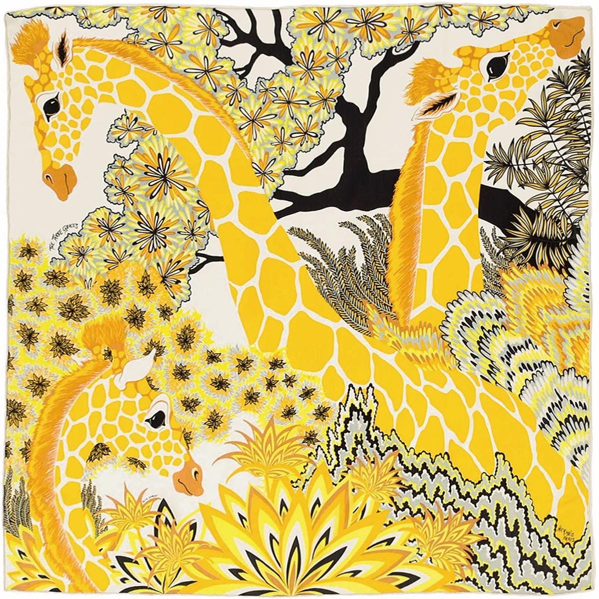 Hermes Cashmere Shawl 140cm "The Three Graces" by Alice Shirley | Scarf Carre Foulard