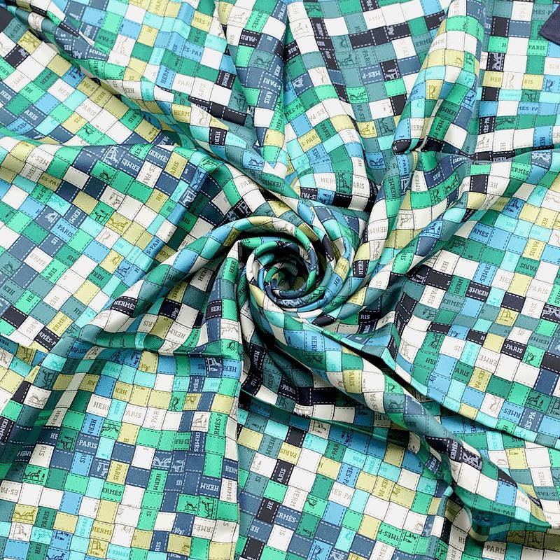 Hermes Scarf "Bolduc au Carre" by Caty Latham 90cm Silk | Carre Foulard