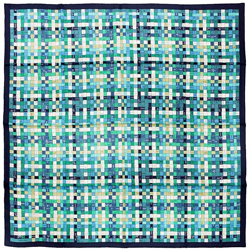 Hermes Scarf "Bolduc au Carre" by Caty Latham 90cm Silk | Carre Foulard