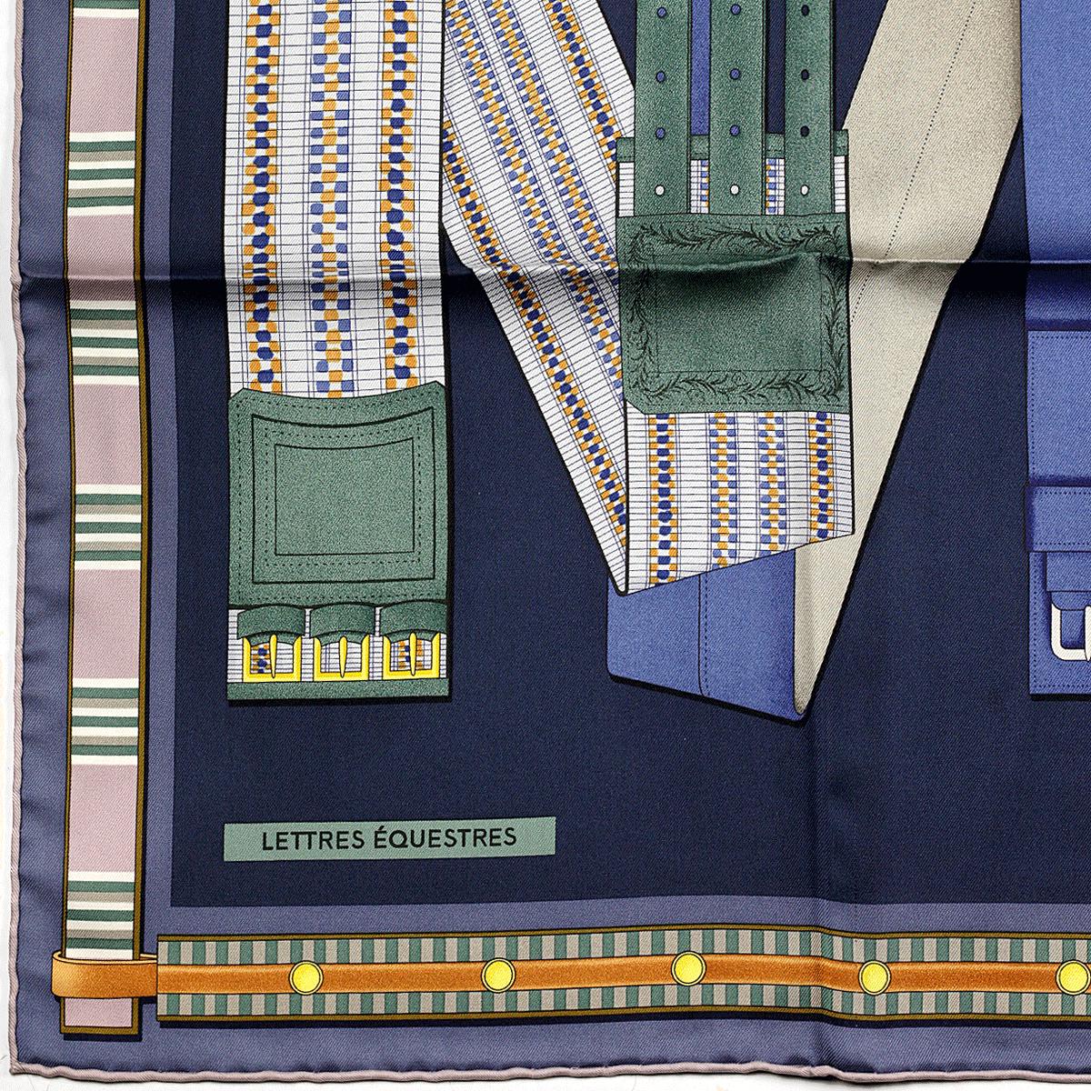 Hermes Scarf "Lettres Equestres" 90cm Silk | Carre Foulard